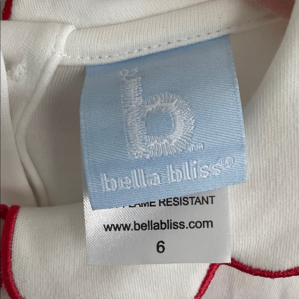 bella bliss White Long Sleeve Shirt with Red Trim - Picture 2 of 4
